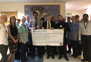 Neptune Ward Charity Cheque Presentation